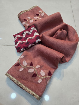 Crush georgette saree