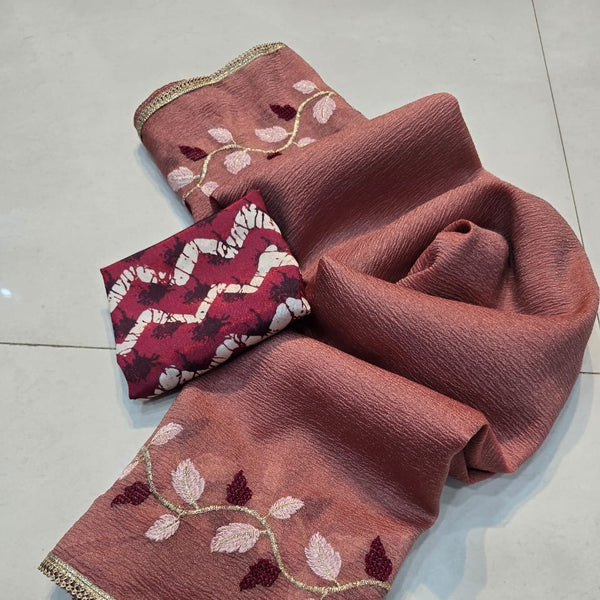 Crush georgette saree