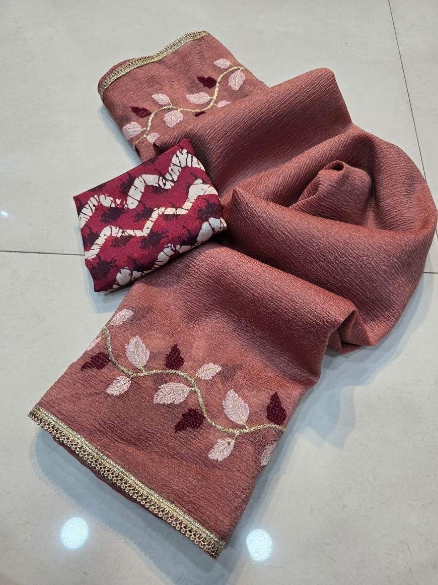 Crush georgette saree