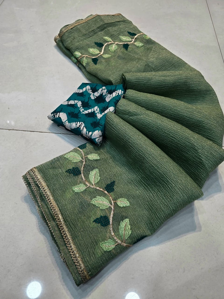 Crush georgette saree