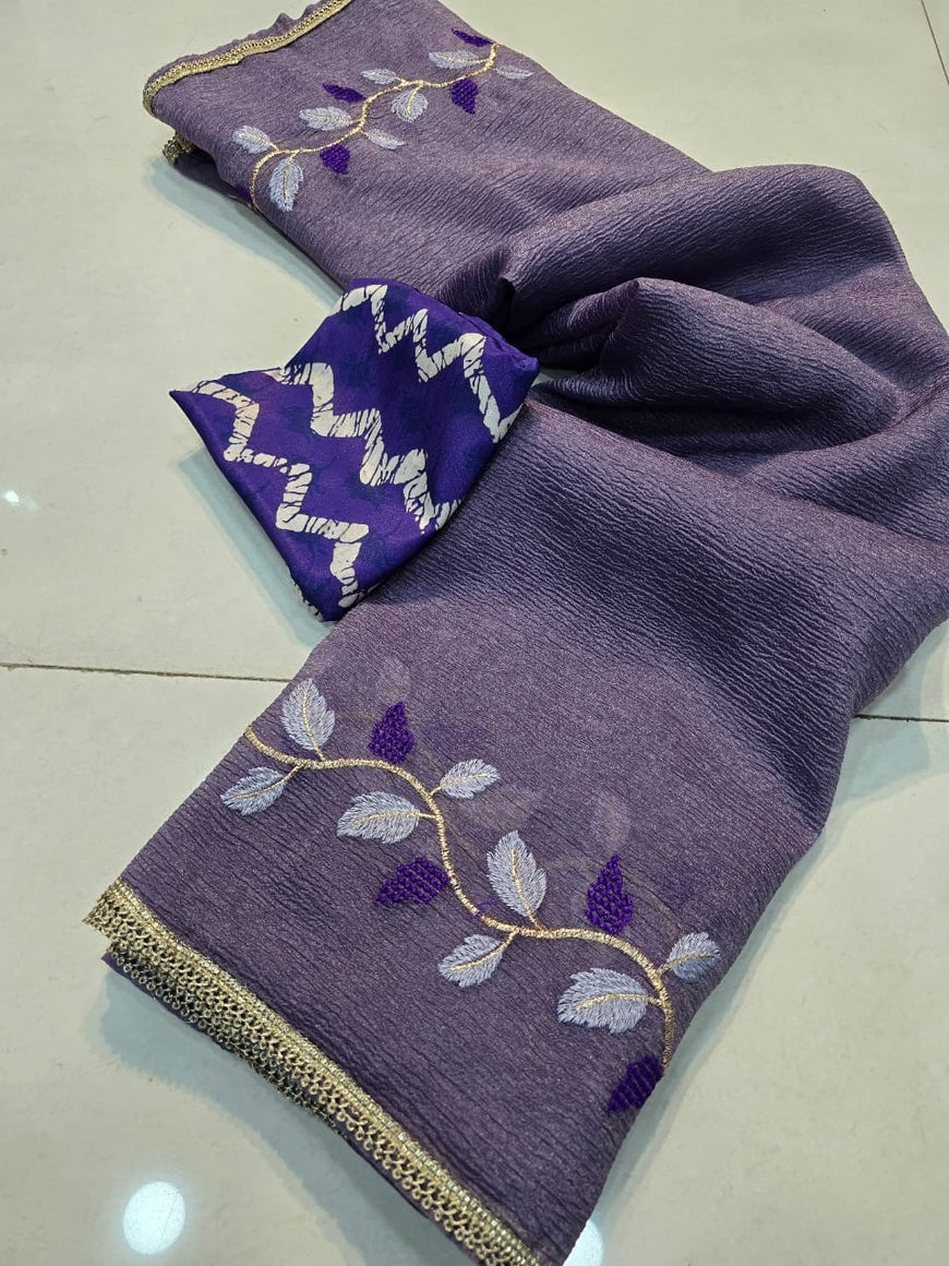 Crush georgette saree