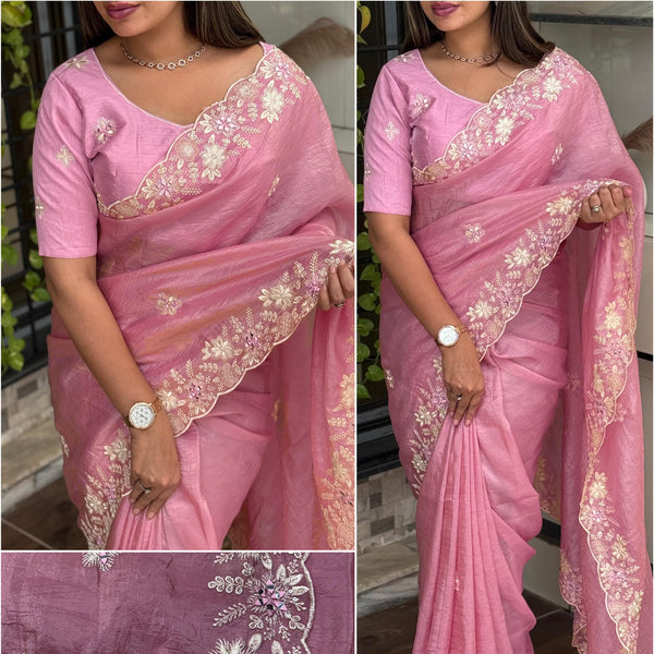 Crystal crush saree